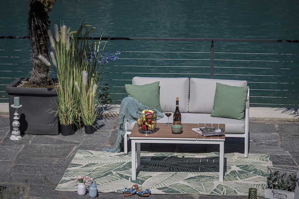 Paletten Schnurgeflecht gartenlounge