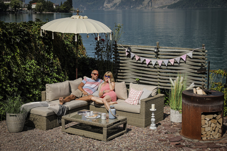 Polyrattan gartenlounge