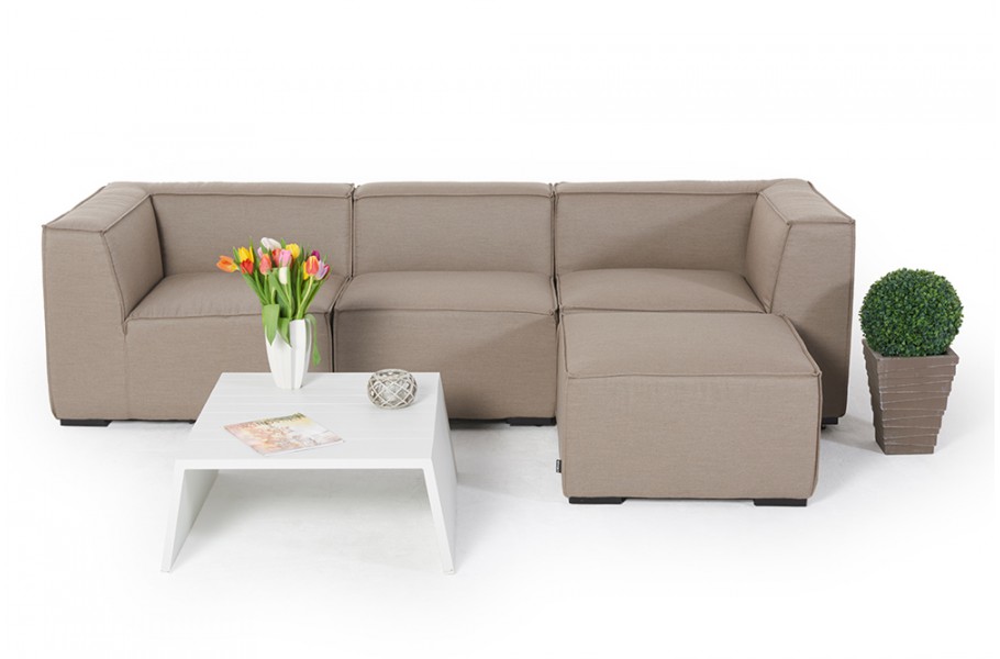 adriane outdoorlounge allwetter lounge sandbraun