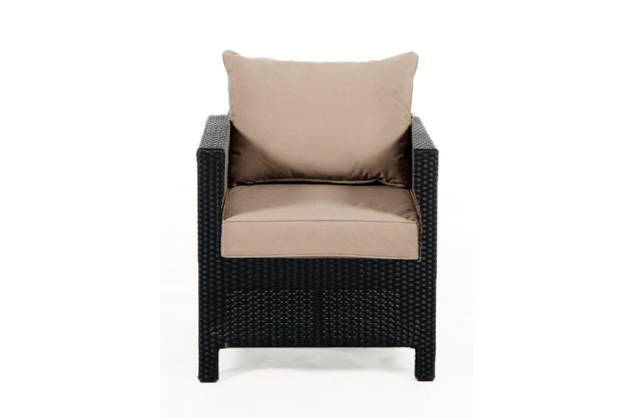Rattan Sessel Balcony, Überzug Sandbraun