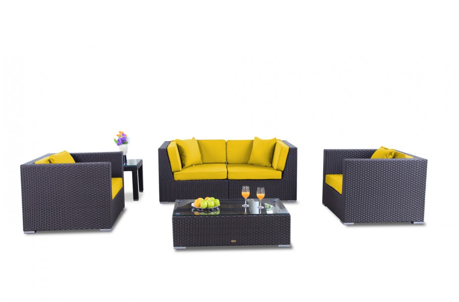 Bilbao Rattan Gartenmöbel, Überzug gelb
