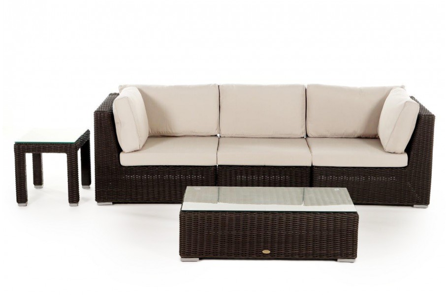 Rattan Gartenmöbel: Überzugset für Birmingham 3er Lounge