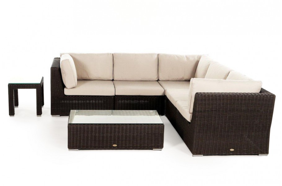 Birmingham Rattan Gartenmöbel: Überzugsset Beige