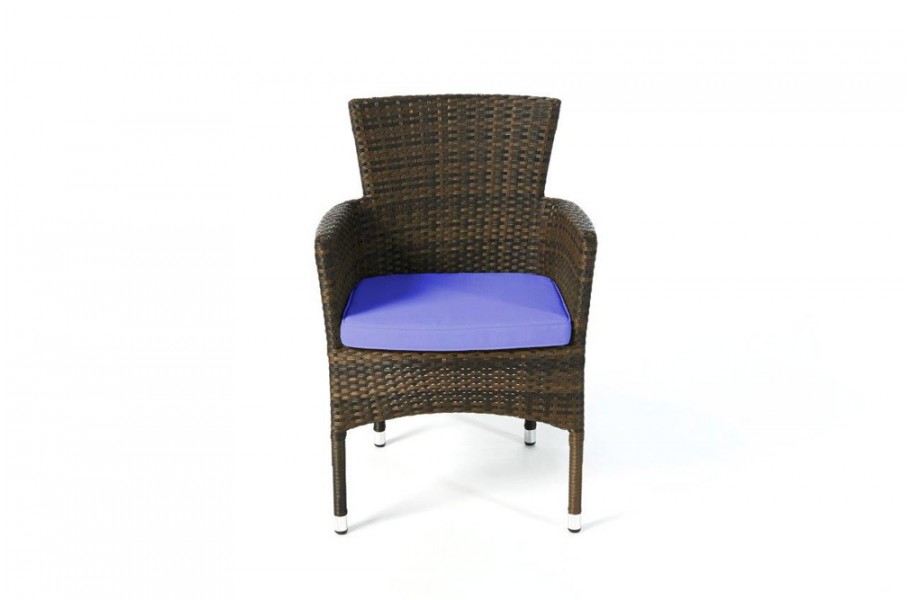 Rattan Stuhl California Polsterbezug Violett