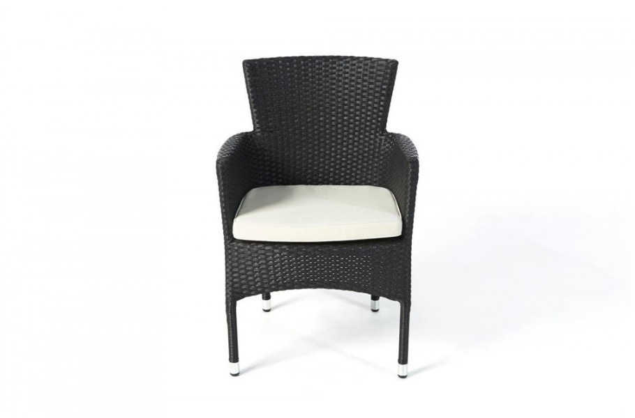 Rattan Stuhl California Polsterbezug Beige