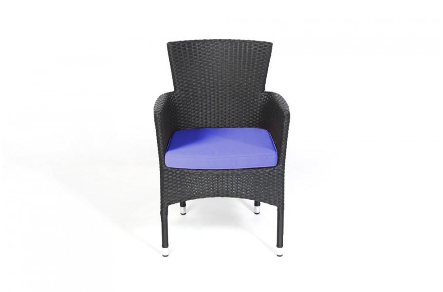 Rattan Stuhl California Polsterbezug Violett