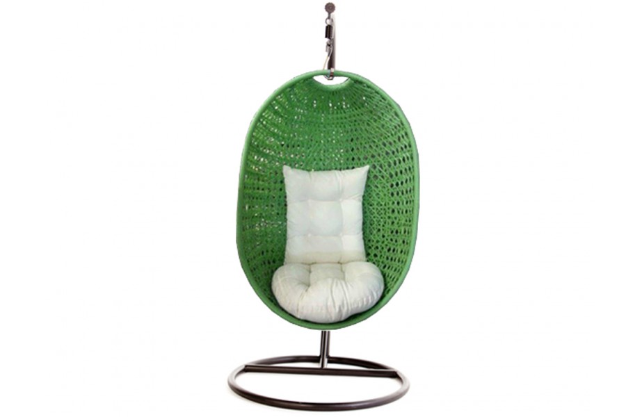 Rattan Gartenmöbel Hanging Chair Calimero grün