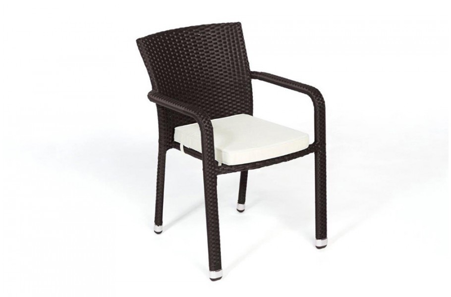 Gartenmöbel: Rattan Stuhl Orlando Dark Braun