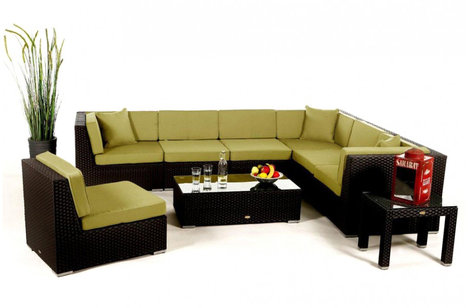 Bermuda Rattan Gartenmöbel Überzug Lime