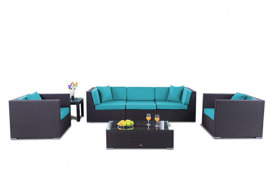 Gartenmöbel Cabana Lounge Überzug Set Aqua