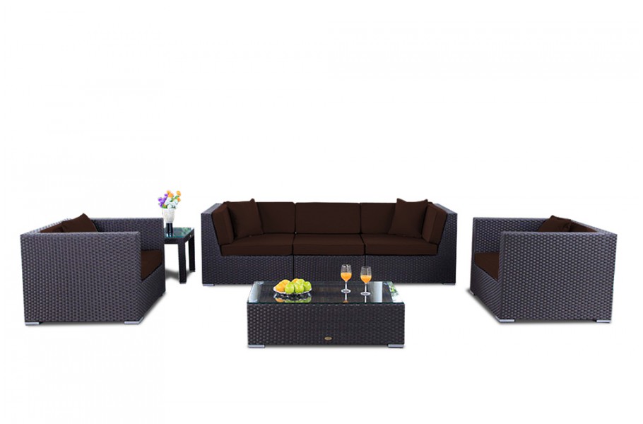 Gartenmöbel Cabana Lounge Überzug Set Braun