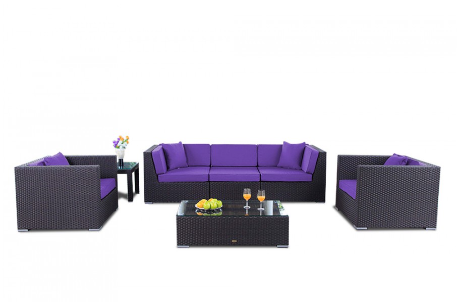 Gartenmöbel Cabana Lounge Überzug Set Violett