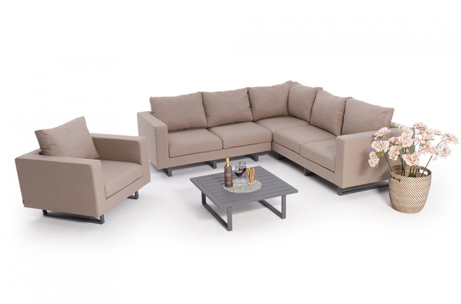 gartenmoebel wetterfest grosse lounge melody deluxe sandbraun