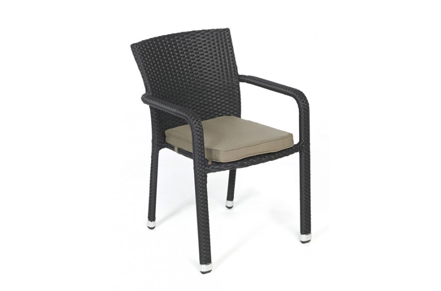 Orlando Rattan Stuhl Gartenmöbel Überzug Sandbraun