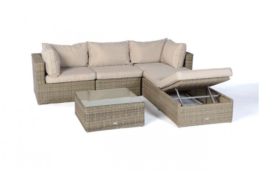 Rattan Gartenmöbel Kuala Natural Round