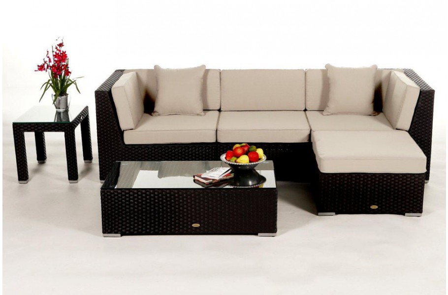Leonardo Rattan Gartenmöbel: Überzugsset Beige