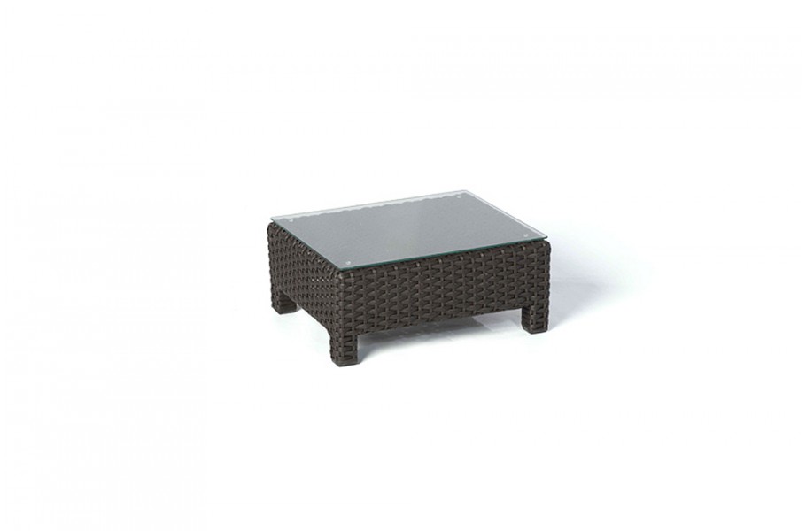 Rattan Lounge Chair Lorena - Glasplatten Set für Hocker