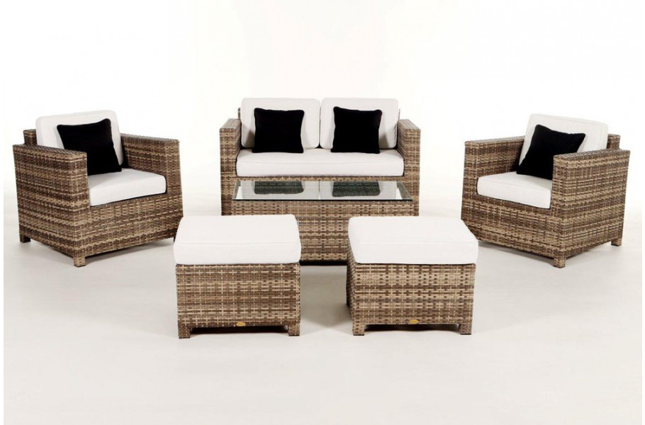 Rattanmöbel Luxury: Überzugset Beige