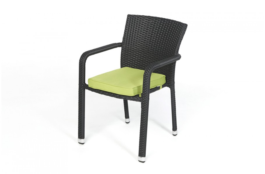Rattan Stuhl Miami Polsterbezug Grün