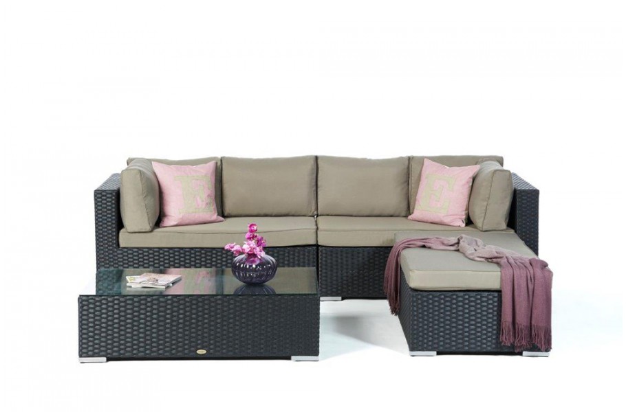 Rattan Gartenmöbel Milano, Überzug Sandbraun