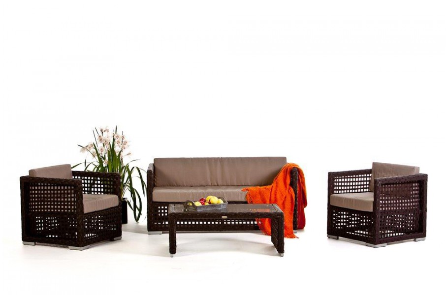 Morena Lounge: Rattan Gartenmöbel braun