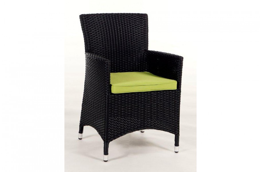 Rattan Garten Stühle, Überzug Grün