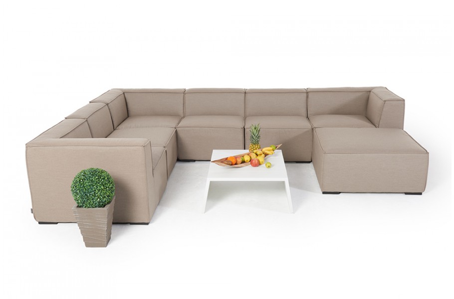 outdoor gartenlounge bormeo- wetterfest sandbraun