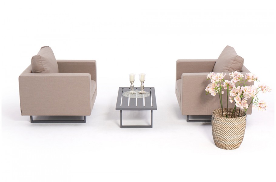 outdoormoebel relax set bora sandbraun