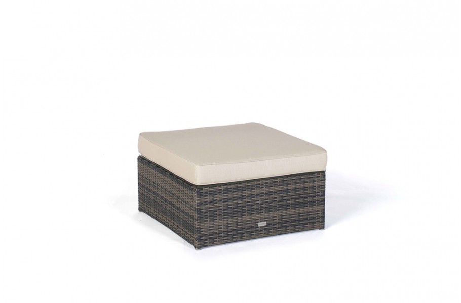 Panda Rattan Gartenmöbel braun-  Hocker mit Poster