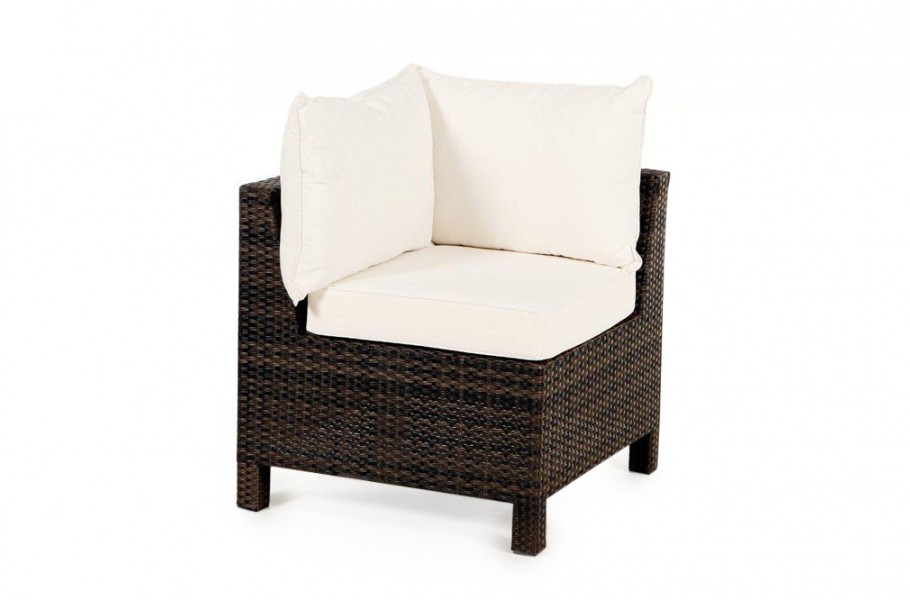  Rattan Gartenmöbel Pandora Eckteil Mix Braun
