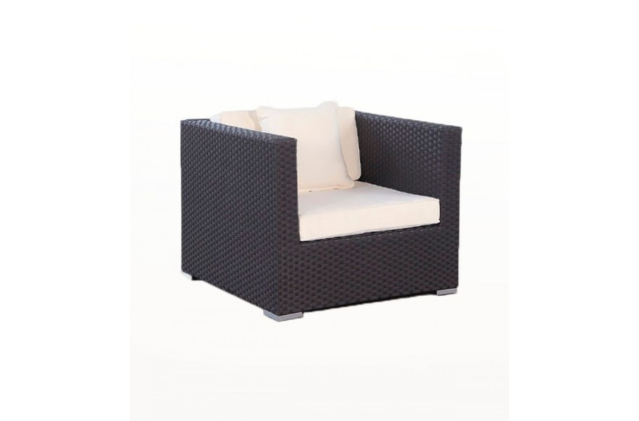 Rattan Chefsessel Überzug Beige