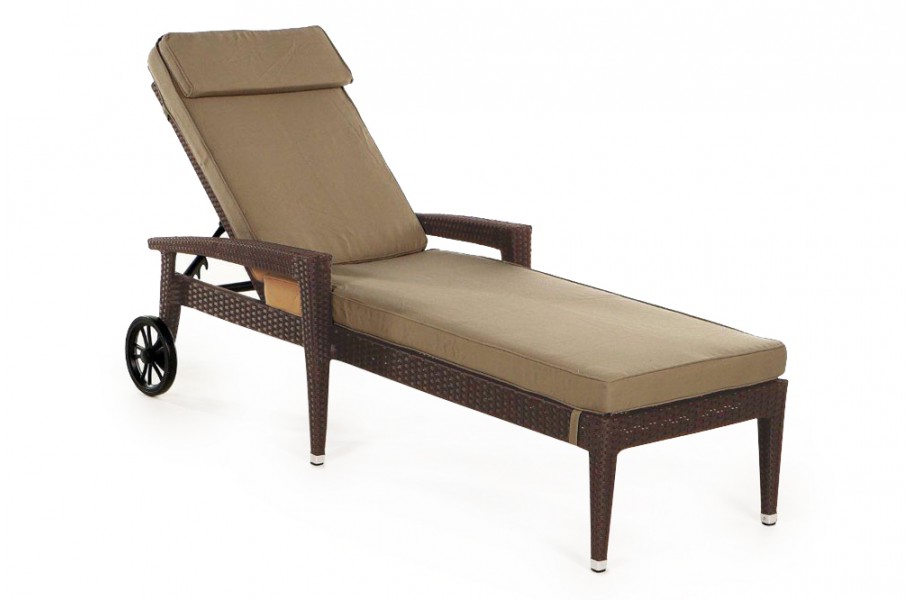 Rattan Gartenmöbel Überzug für Florenz Liege Sandbraun