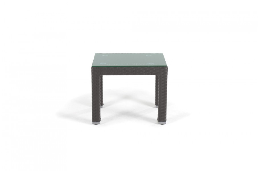 Newcastle Rattan Lounge Seitentisch dunkel braun