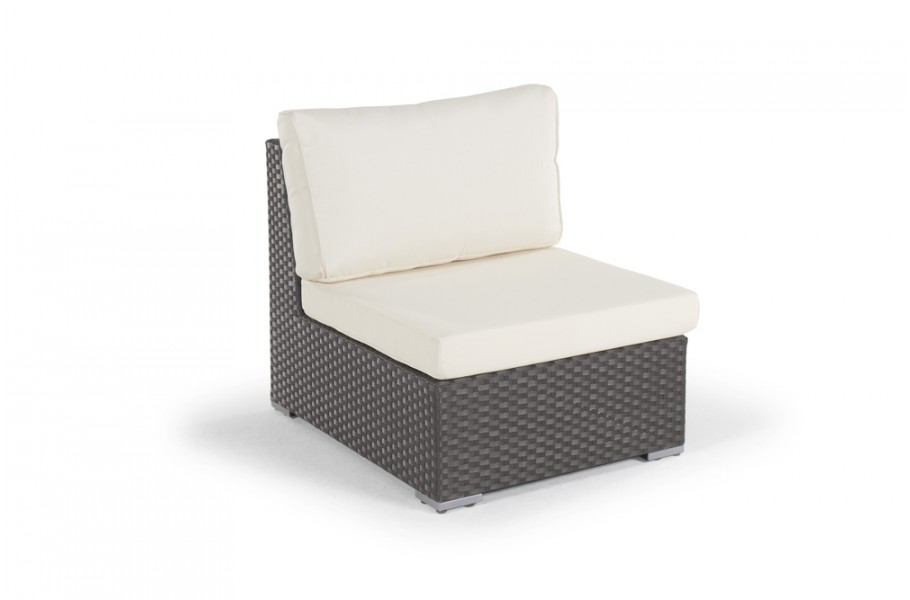 Newcastle Rattan Lounge Gartenmöbel Mittelteil dunkel braun