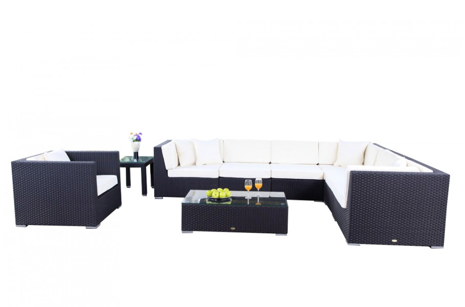 Überzugset Beige für Rattan Gartenmöbel Tranquillo