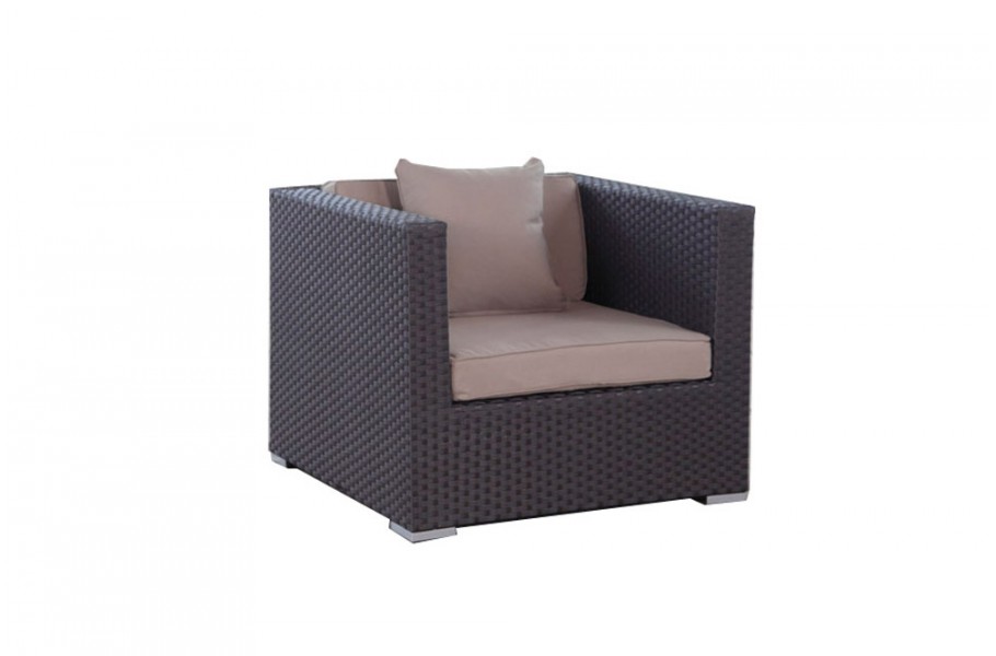 Rattan Chefsessel Überzug Sandbraun