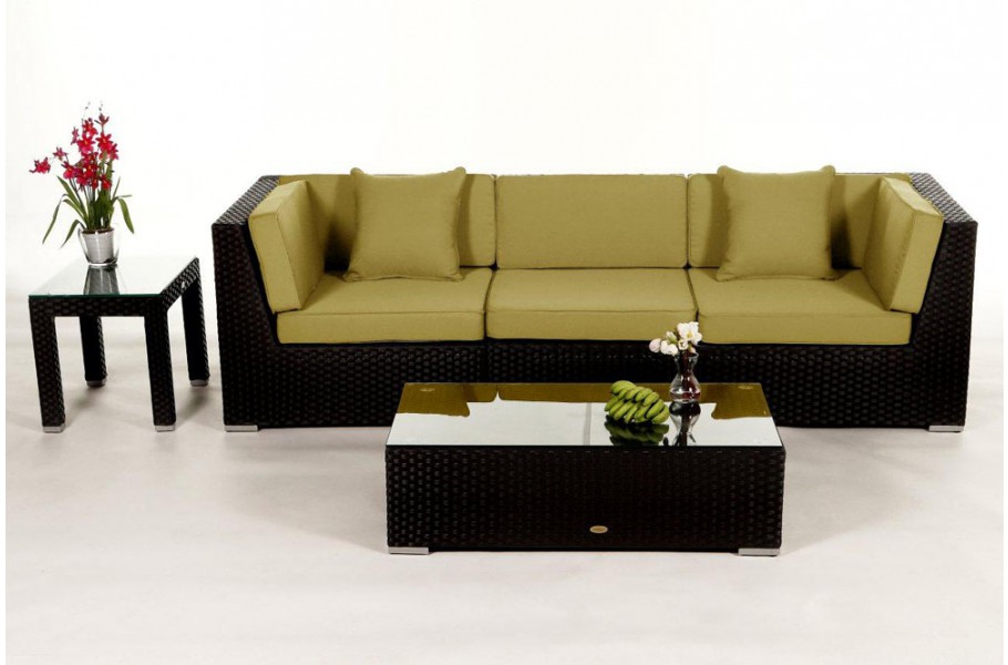 Bellaria Rattan Gartenmöbel: Überzugsset Lime