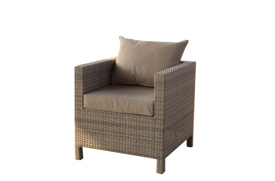 Rattan Gartenmöbel Pandora Sandstorm Sessel mit Armlehne