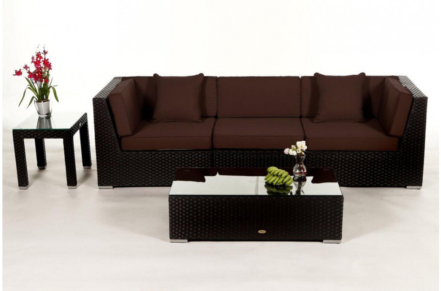 Bellaria Rattan Gartenmöbel: Überzugsset Braun