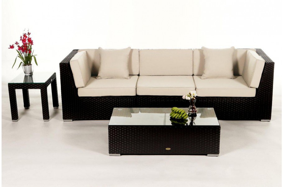 Bellaria Rattan Gartenmöbel: Überzugsset Beige