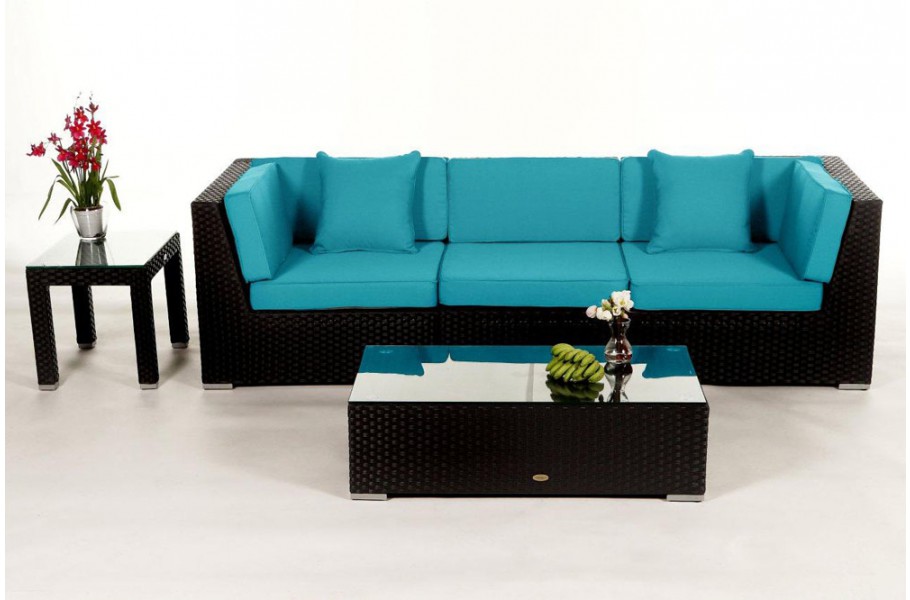 Bellaria Rattan Gartenmöbel: Überzugsset Aqua