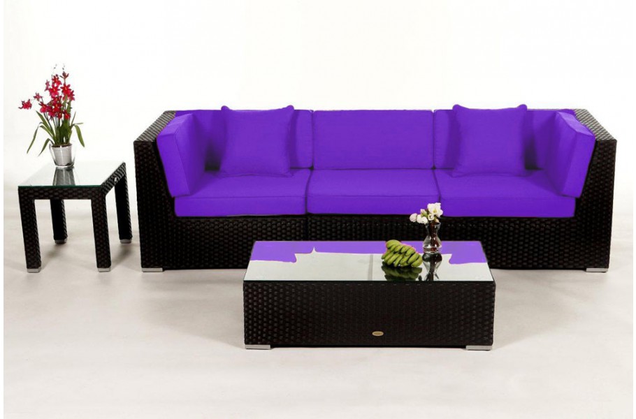 Bellaria Rattan Lounge Überzug Violett