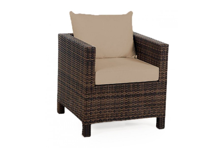 Rattan Sessel Balcony Mix Braun, Überzug Sandbraun