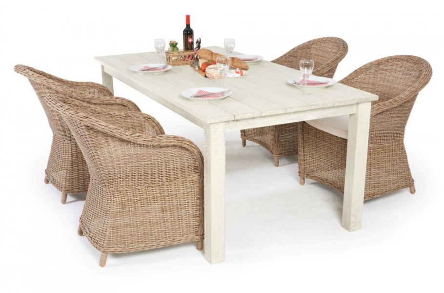 Romantik Holztisch 4 Stühle
