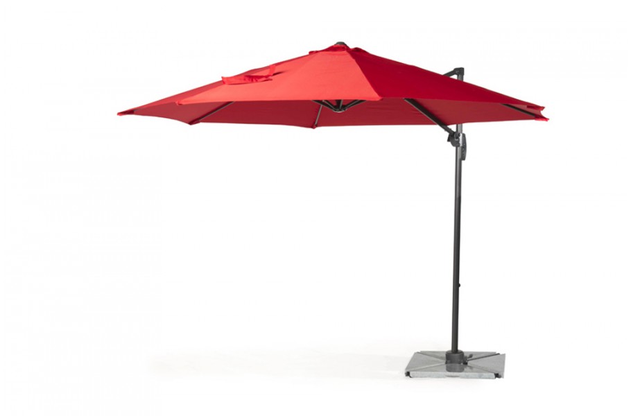 Gartenmöbel: Granitplatten für Sonnenschirm Swing rot