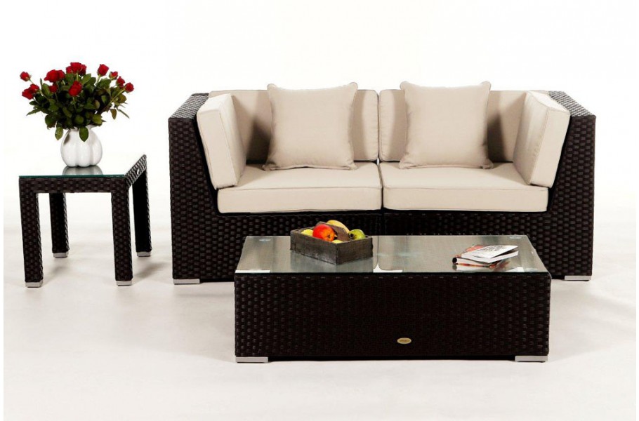 Sunrise Rattan Lounge: Polsterbezug Beige
