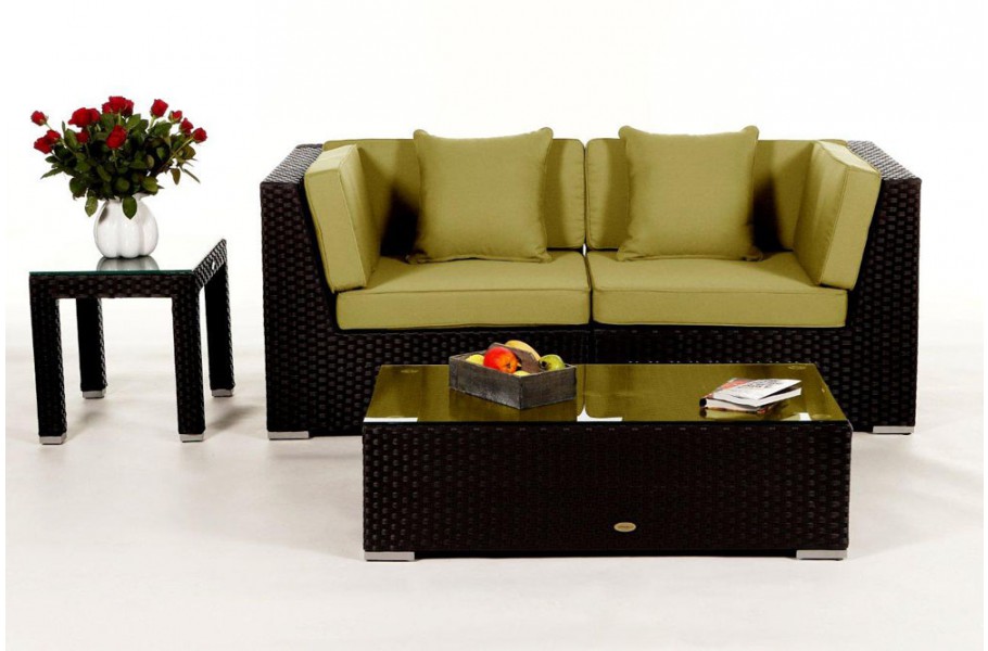 Sunrise Rattan Lounge: Polsterbezug Lime