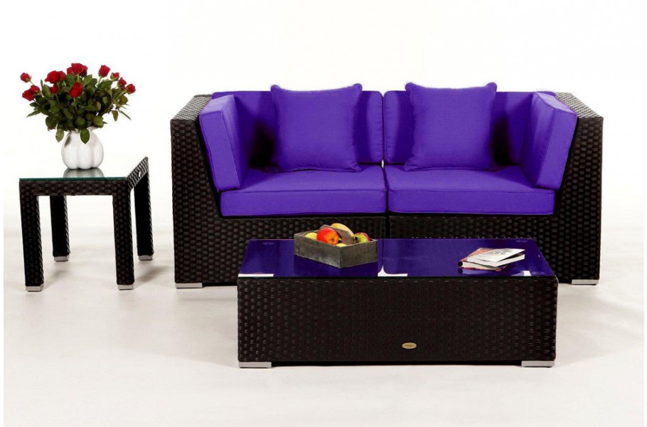 Sunrise Rattan Lounge: Polsterbezug Violett