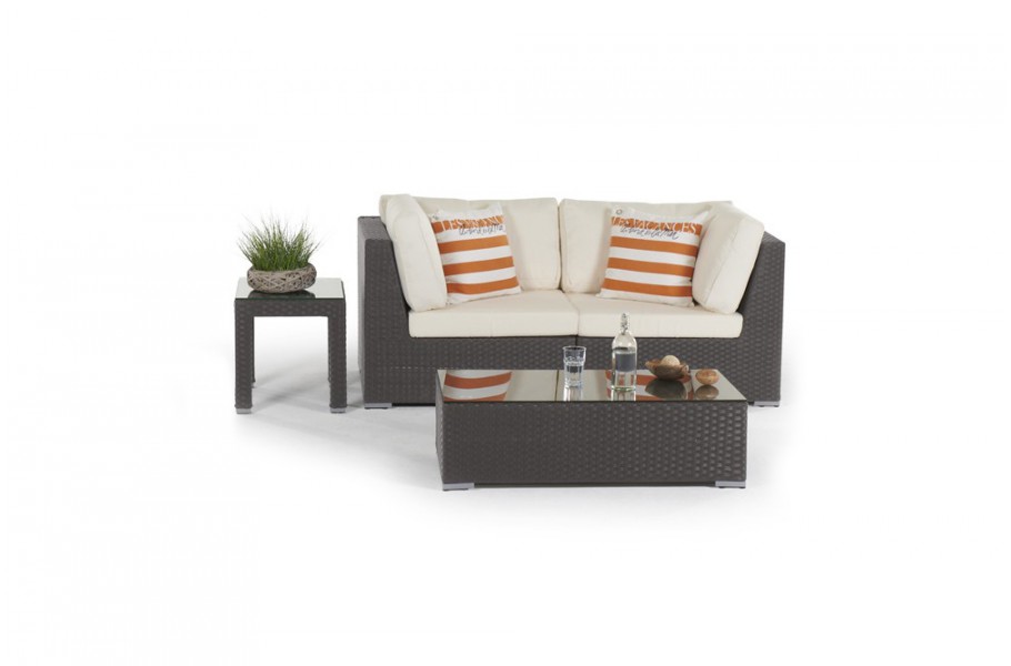 Sunset Rattan Lounge Gartenmöbel Set braun