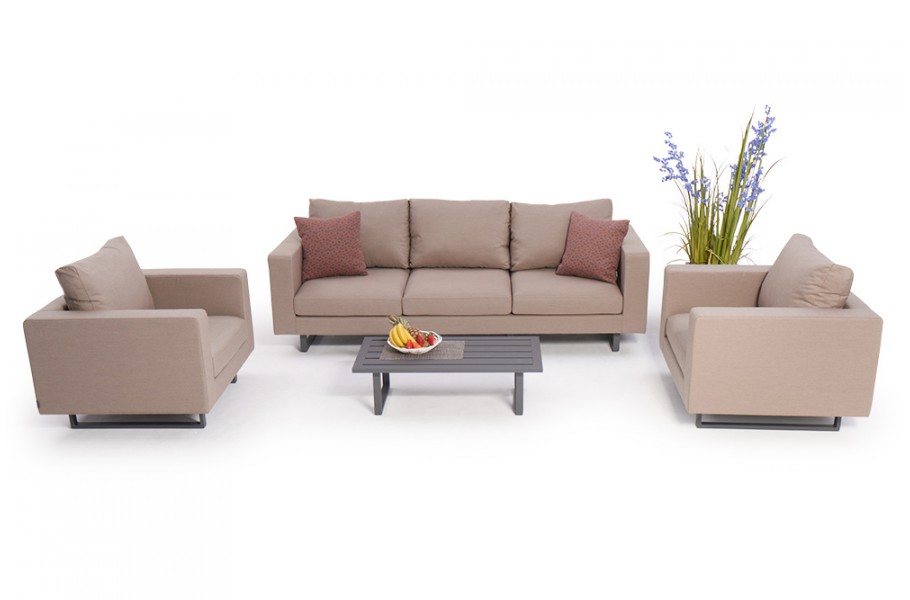 wellington gartenlounge sofa sandbraun